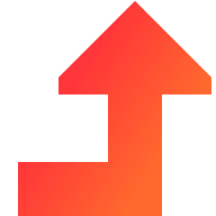 Triangle Arrow Bend Right Up Large Icon from Sharp Gradient Set