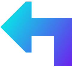 Triangle Arrow Bend Up Left Large Icon from Sharp Gradient Set