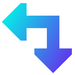 Triangle Arrow Top Right Corner Large Icon from Sharp Gradient Set