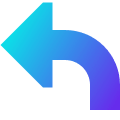 Triangle Arrow Turn Backward Large Icon from Sharp Gradient Set