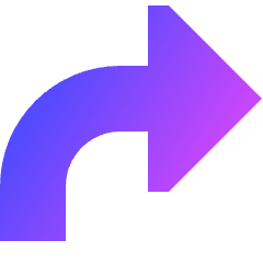 Triangle Arrow Turn Forward Large Icon from Sharp Gradient Set