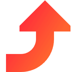 Triangle Arrow Turn Up Right Large Icon from Sharp Gradient Set