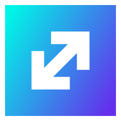 Line Arrow Diagonal Square 1 Icon from Sharp Gradient Set