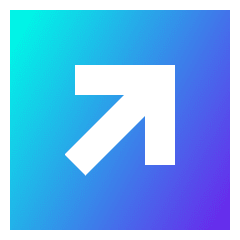 Line Arrow Diagonal Top Right Square Icon from Sharp Gradient Set