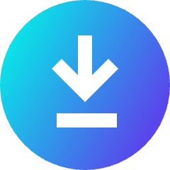 Line Arrow Down Circle 2 Icon from Sharp Gradient Set