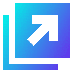 Line Arrow Expand Window 2 Icon from Sharp Gradient Set