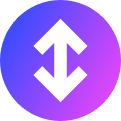 Line Arrow Fit To Height Circle Icon from Sharp Gradient Set