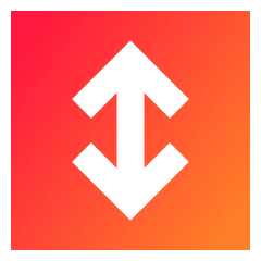 Line Arrow Fit To Height Square Icon from Sharp Gradient Set