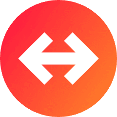 Line Arrow Fit To Width Circle Icon from Sharp Gradient Set