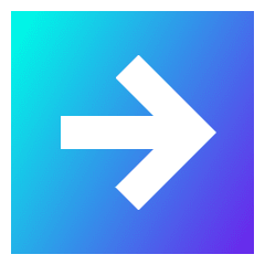 Line Arrow Right Square Icon from Sharp Gradient Set