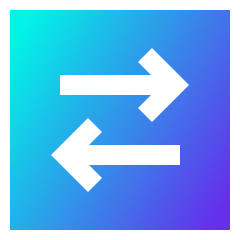 Line Arrow Transfer Horizontal Square 2 Icon from Sharp Gradient Set