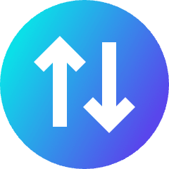Line Arrow Transfer Vertical Circle 2 Icon from Sharp Gradient Set