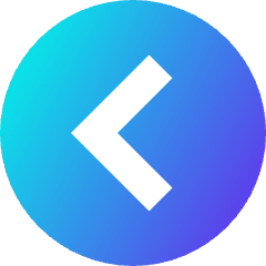 Tailless Line Arrow Left Circle Icon from Sharp Gradient Set