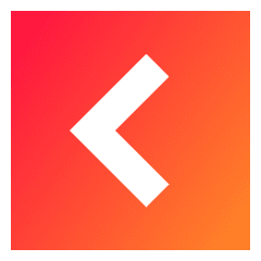 Tailless Line Arrow Left Square Icon from Sharp Gradient Set
