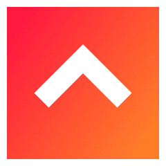 Tailless Line Arrow Up Square Icon from Sharp Gradient Set