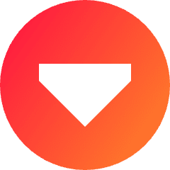 Tailless Triangle Arrow Down Circle Icon from Sharp Gradient Set