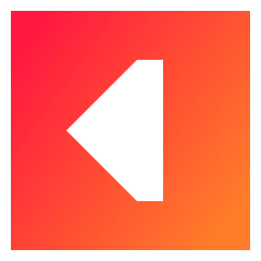 Tailless Triangle Arrow Left Square Icon from Sharp Gradient Set