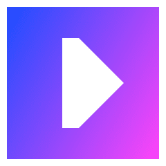 Tailless Triangle Arrow Right Square Icon from Sharp Gradient Set