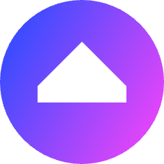 Tailless Triangle Arrow Up Circle Icon from Sharp Gradient Set