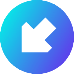 Triangle Arrow Diagonal Bottom Left Circle Icon from Sharp Gradient Set