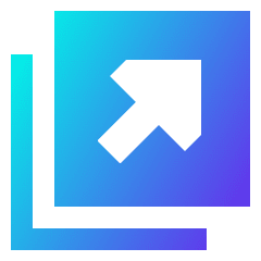 Triangle Arrow Expand Window 2 Icon from Sharp Gradient Set