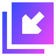 Triangle Arrow Minimize Window 4 Icon from Sharp Gradient Set