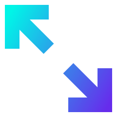 Line Arrow Expand Diagonal 2 Icon from Sharp Gradient Set