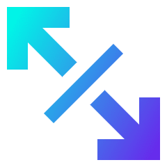 Line Arrow Expand Diagonal 4 Icon from Sharp Gradient Set