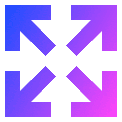 Line Arrow Expand Icon from Sharp Gradient Set