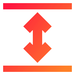 Line Arrow Expand Vertical Icon from Sharp Gradient Set