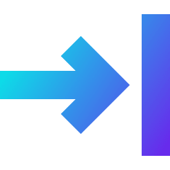 Line Arrow Move Right 1 Icon from Sharp Gradient Set