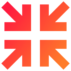 Line Arrow Shrink Icon from Sharp Gradient Set