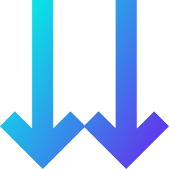 Double Line Arrow Down Icon from Sharp Gradient Set