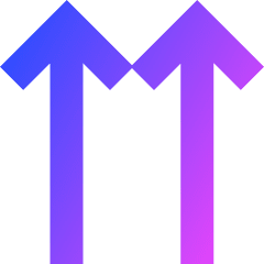 Double Line Arrow Up Icon from Sharp Gradient Set