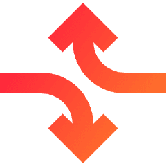 Line Arrow Dodge 2 Icon from Sharp Gradient Set