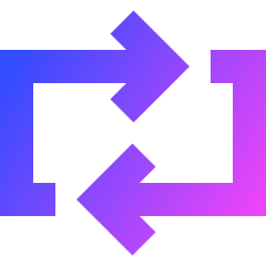 Line Arrow Reload Horizontal 2 Icon from Sharp Gradient Set