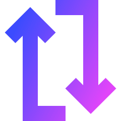 Line Arrow Reload Vertical 1 Icon from Sharp Gradient Set