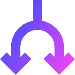 Line Arrow Split Down 1 Icon from Sharp Gradient Set