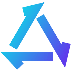 Line Arrow Triangle Loop Icon from Sharp Gradient Set