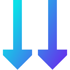 Double Triangle Arrow Down Icon from Sharp Gradient Set