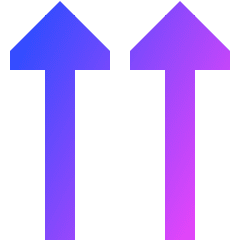 Double Triangle Arrow Up Icon from Sharp Gradient Set
