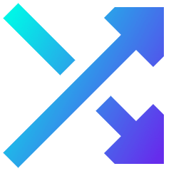 Triangle Arrow Crossover Right Icon from Sharp Gradient Set