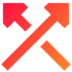 Triangle Arrow Crossover Up Icon from Sharp Gradient Set