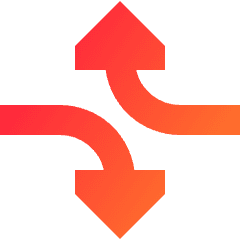 Triangle Arrow Dodge 2 Icon from Sharp Gradient Set