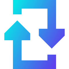 Triangle Arrow Reload Vertical 2 Icon from Sharp Gradient Set