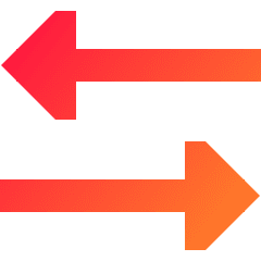 Triangle Arrow Transfer Horizontal 3 Icon from Sharp Gradient Set