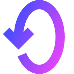 Line Arrow Rotate Vertical Left 2 Icon from Sharp Gradient Set