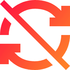 Line Arrow Synchronize Disable Icon from Sharp Gradient Set