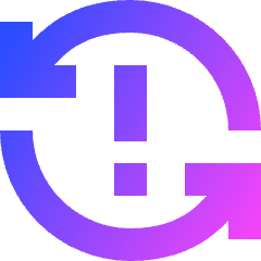 Line Arrow Synchronize Warning Icon from Sharp Gradient Set