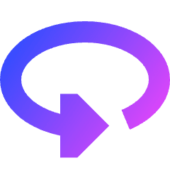 Triangle Arrow Rotate Horizontal Left Icon from Sharp Gradient Set